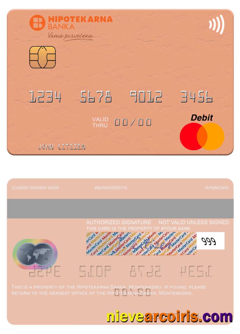 Montenegro Hipotekarna Banka mastercard